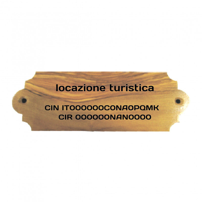 Targa legno CIN CIR