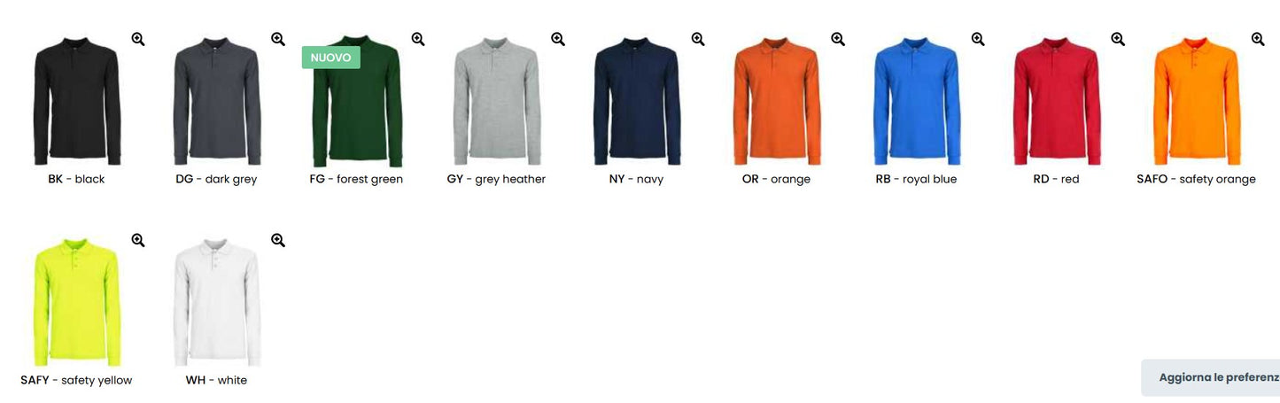 Polo Uomo manica lunga Basic ( con ricamo 7x5)